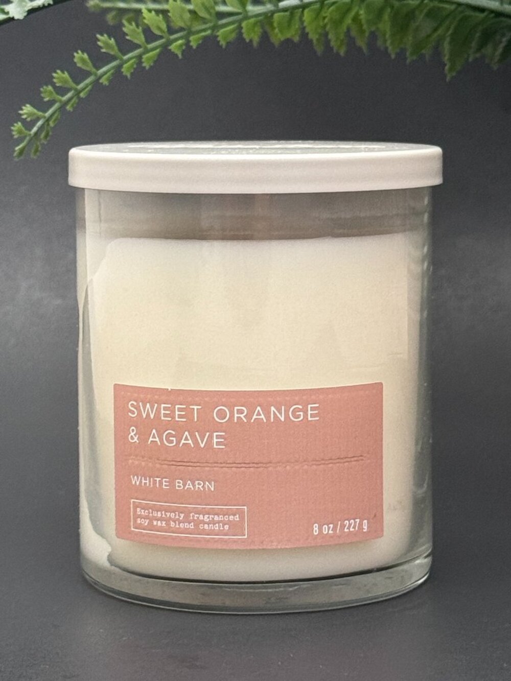 BBW Sweet Orange & Agave White Barn Bath & Body Works Single Wick Candle